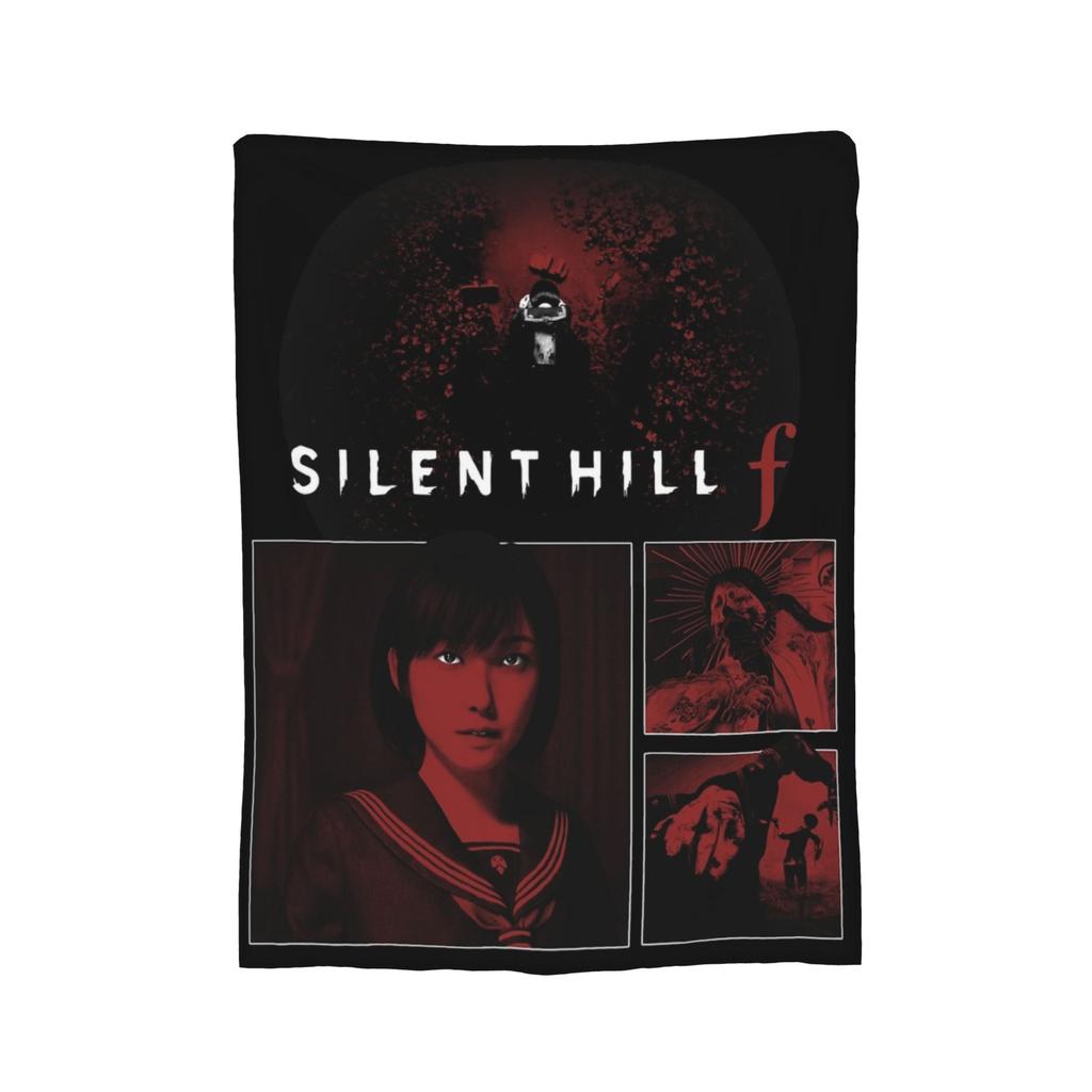 Silent Hill F Game Hinako Blanket Velvet Print  Multi-function Super Soft Throw Blankets for Home Bedroom Plush Thin Quilt