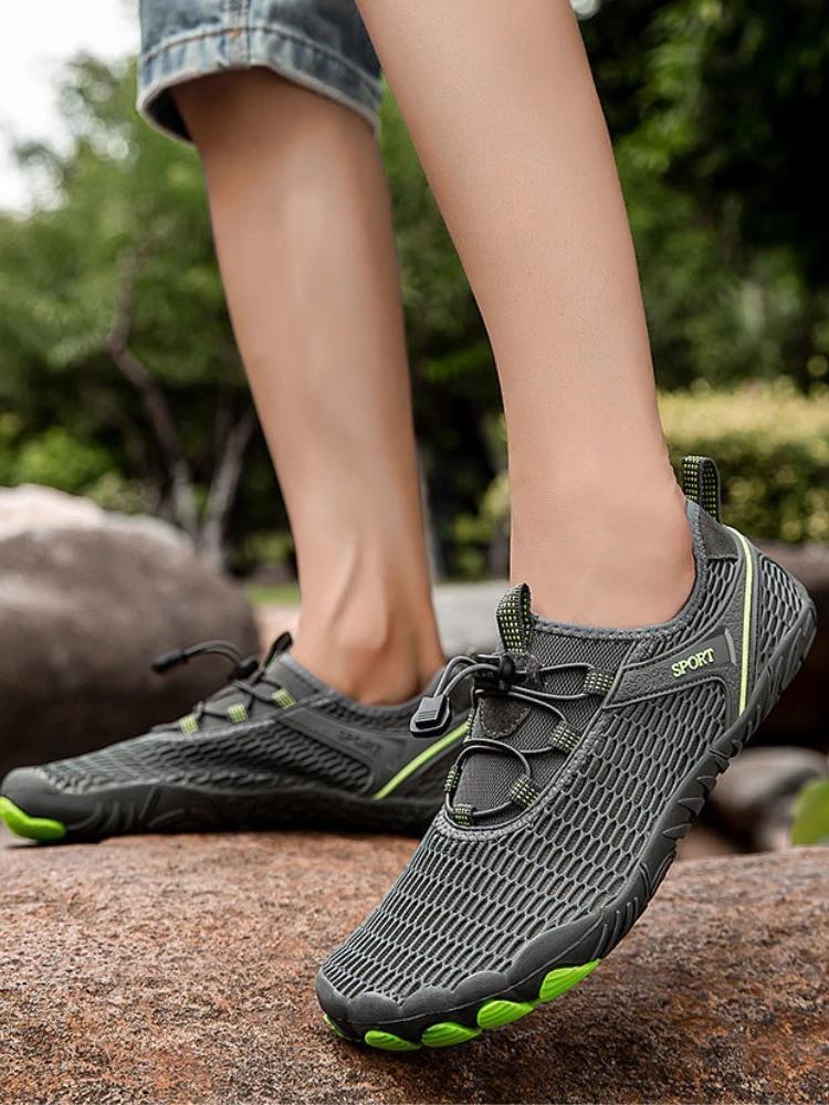 Fashion Gray Breathable Running Male Sports Shoes Mesh Upper Outdoor Trend 2025 Low Price Spring and Autumn Size 9 Men's Casual Sneakers