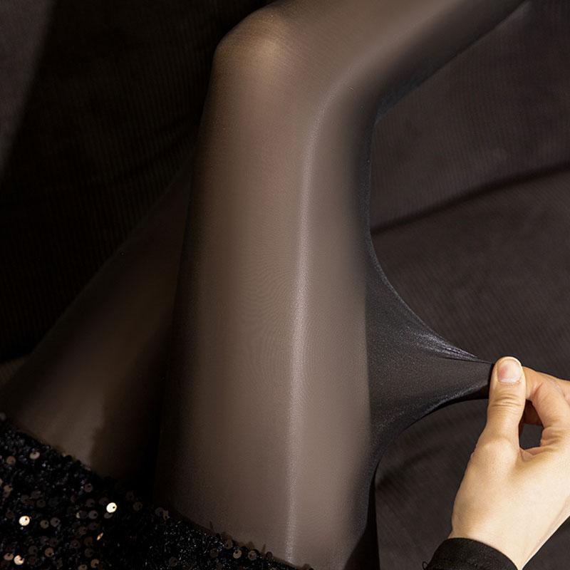 Oil Thin Stocking Shiny Smooth Black Pantyhose Plus-Size Transparent Female Silky Tights