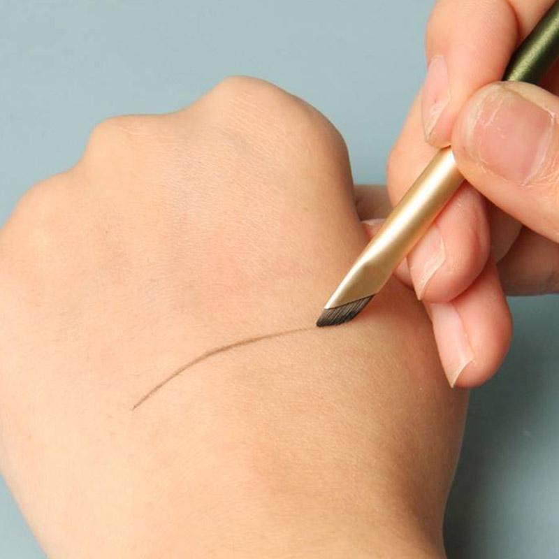 Upgrade Eyeliner Eyebrow Brush Slanting Flat Sickle Blade Eyeliner Brushes Wool Fiber Eye Brow Contour Professional Makeup Tools