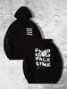 Hoodies mit Buchstaben- und Blumendruck, Herren Herbst- und Winter-Hoodies, lockere Styles, Streetwear Daily Wear Pullover S-3XL