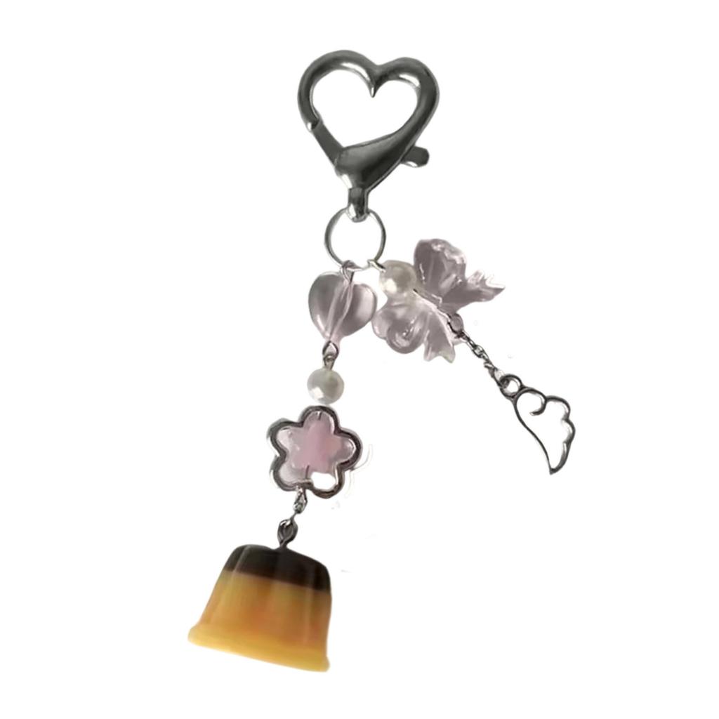 Retro Y2K Jelly Acrylic Keychain Charm Hanging Decoration for Bags Phones and Gifts Soft Lightweight Accessory