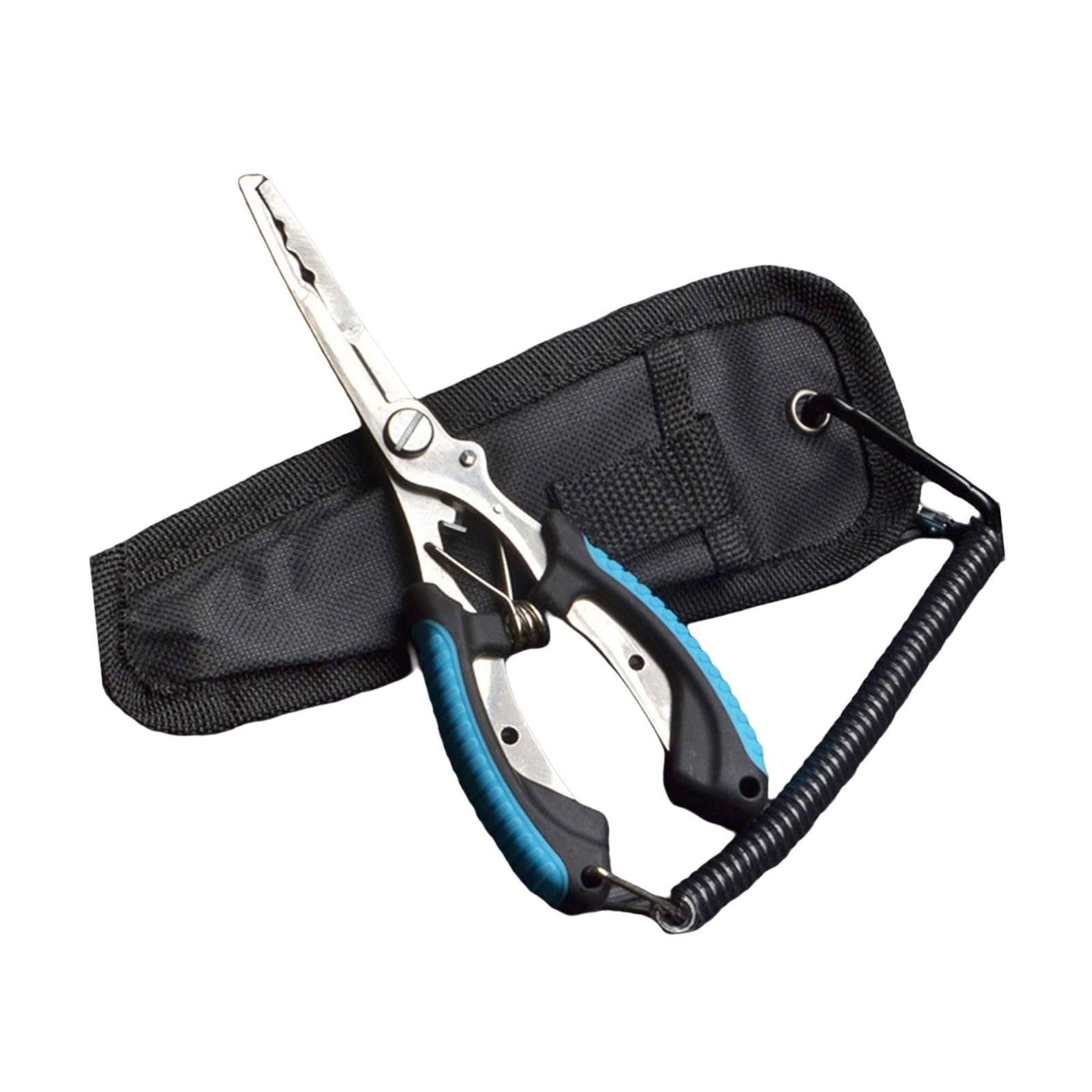 

Fishing Line Cutter Pliers Stainless Steel Hook Remover Fishing Scissors Portable Uncoupling Pliers Fishing Tool синій