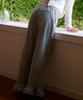 Okuka Summer String Frill Pants - Blue Check