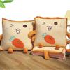 Two-in-One Embroidery Throw Pillow and Quilt: Logo Print Cushion for Bed, Car, Office, or Nap