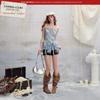 UNIFREE Plaid Halter Vest