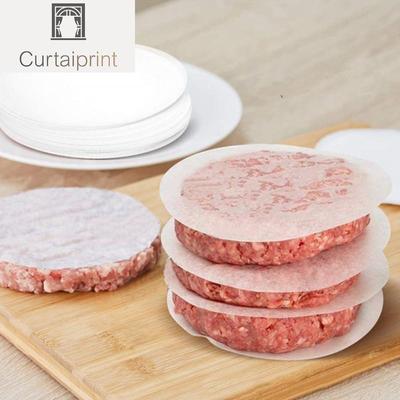 50/100pcs Round Hamburger Oil Blotting Paper Oven BBQ Grill Paper Absorbing Sheet Hamburger Patty Paper Kitchen Tools