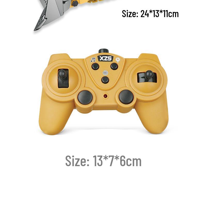 2.4G Nine-Channel Remote-Control Tracked Bulldozer 1:24 Alloy Engineering Toy Model