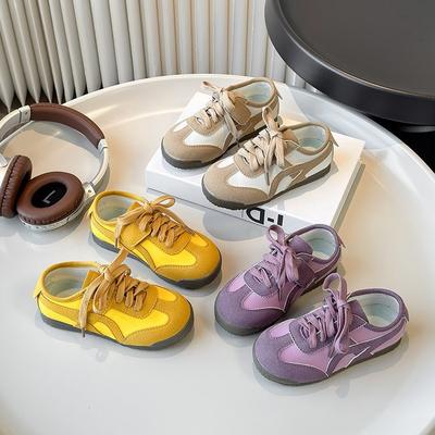 Children's Soft-soled German Training Shoes 2025 Spring and Autumn New Korean Version of Girls' Retro Sports Shoes Boys' Flat-soled Forrest Gump Shoes