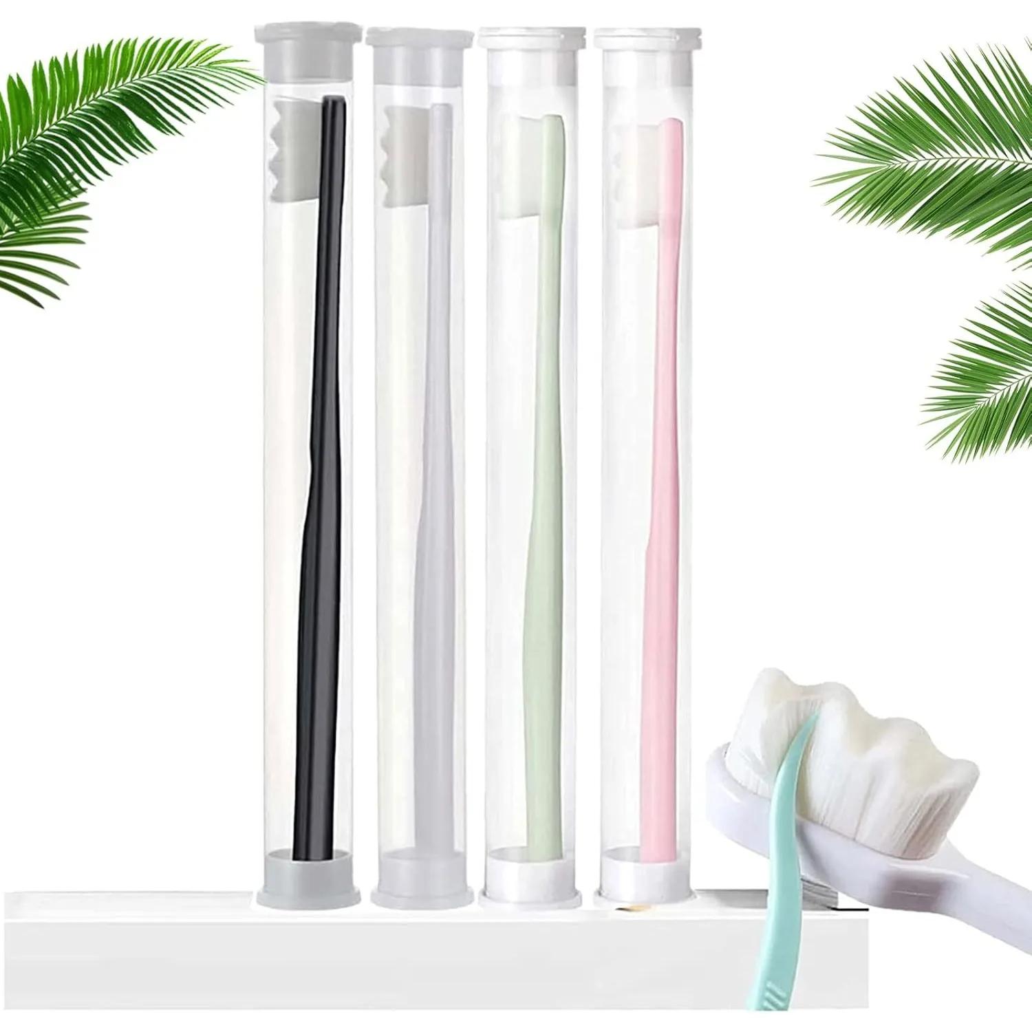 

4 packs of toothbrush, Nordic style advanced nano toothbrush, wavy bristles, nano toothbrush