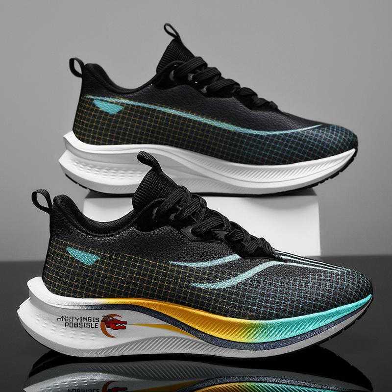 Men's Sports Shoes Lightweight Breathable Mesh Running Shoes Men Thick Sole Cushioning Training Fitness Running Tennis Shoes