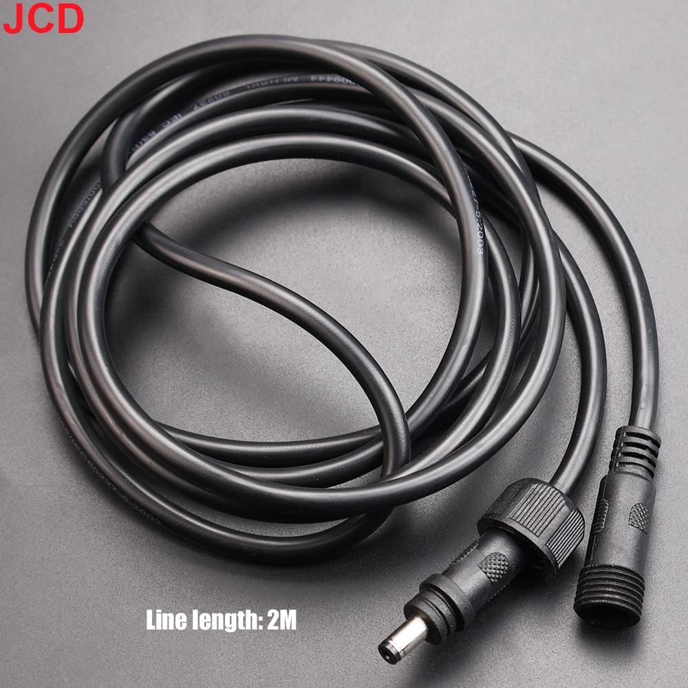 JCD 2Pin DC Power Plug 55*21mm 12V Connector IP67 Male Female Terminal Butt Joint Monitoring Line 1-5M Extension Cord Waterproof
