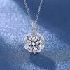 Color Moissanite Dia Woman Pendant Sier Necklace for Women Chains Party Bridal Fine Jewelry Silver Necklace