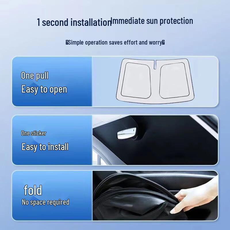 Peugeot Car Sun Shade: Heat Insulation Windshield Curtain for 3008/208/408.