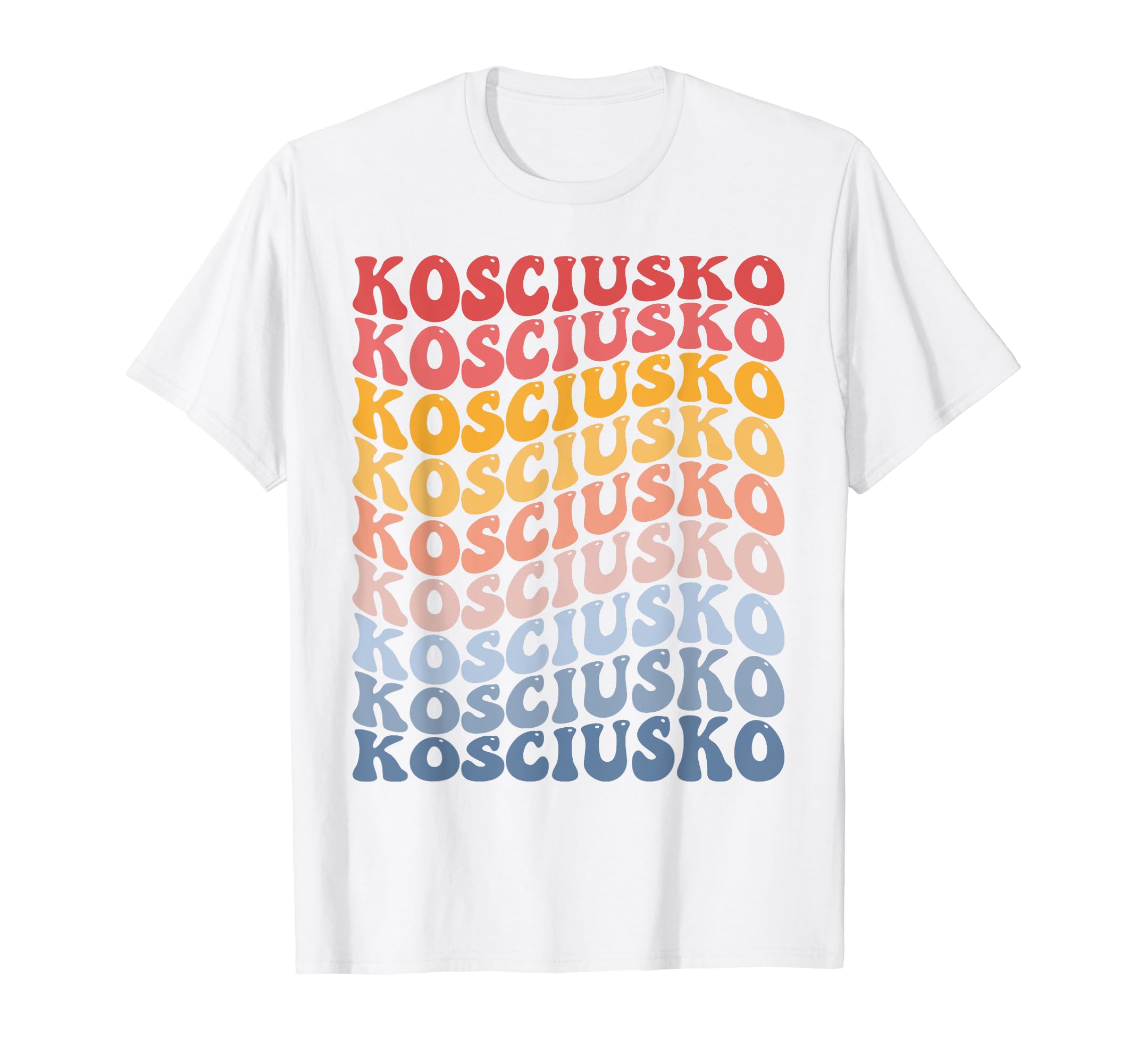 

Kosciuszko City Groovy Retro T-Shirt белый