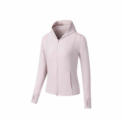 Training Series Solid Color Zip-Up Hooded Comfortable Breathable Versatile Casual Jacket Women Jackets Berry-Pink 162527733-2