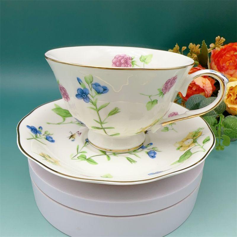 British foreign trade export ceramic coffee  household breakfast afternoon tea set flower tea  good-looking cup set