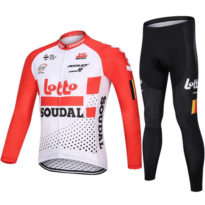 Long Sleeve Cycling Jersey Set Quick Dry Breathable Bike Shirt Men Women Kids Season