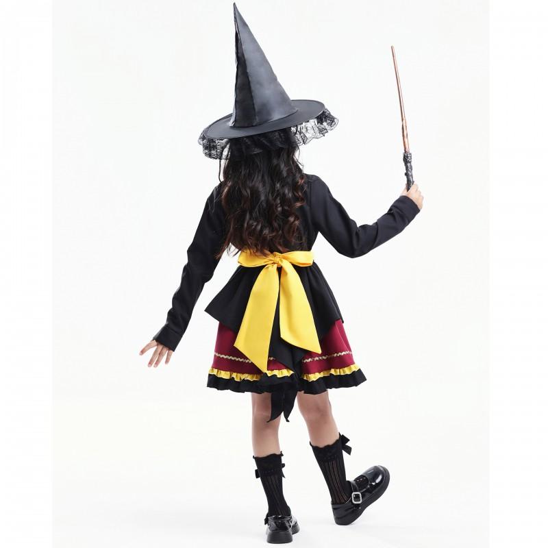 S-XL Kids Harry Wizard Cosplay Costume Parent-Child Matching Outfit Girls Halloween Stage Play Dress