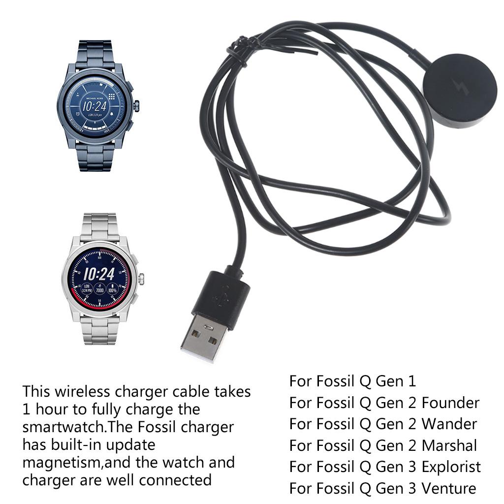USB Charger Magnetic Power Adapter Charging Cable Cord for Fo-ssil Q Gen 1 2 3
