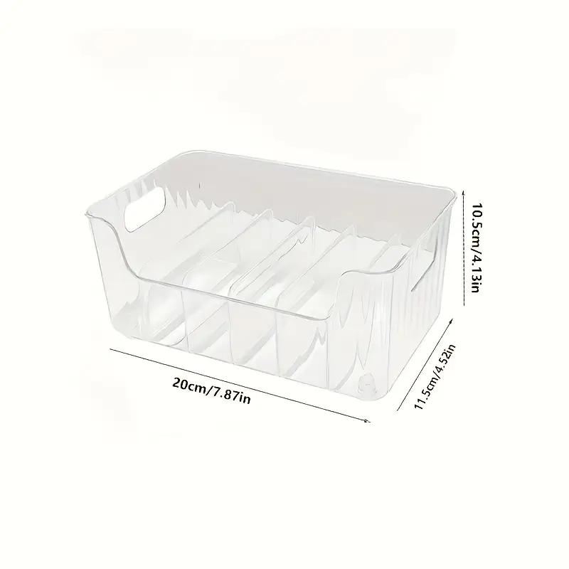 

Transparent/White Plastic Spice Storage Box Adjustable Partition Heavy-Duty Large-Capacity Kitchen Storage Box Space-Saving Food