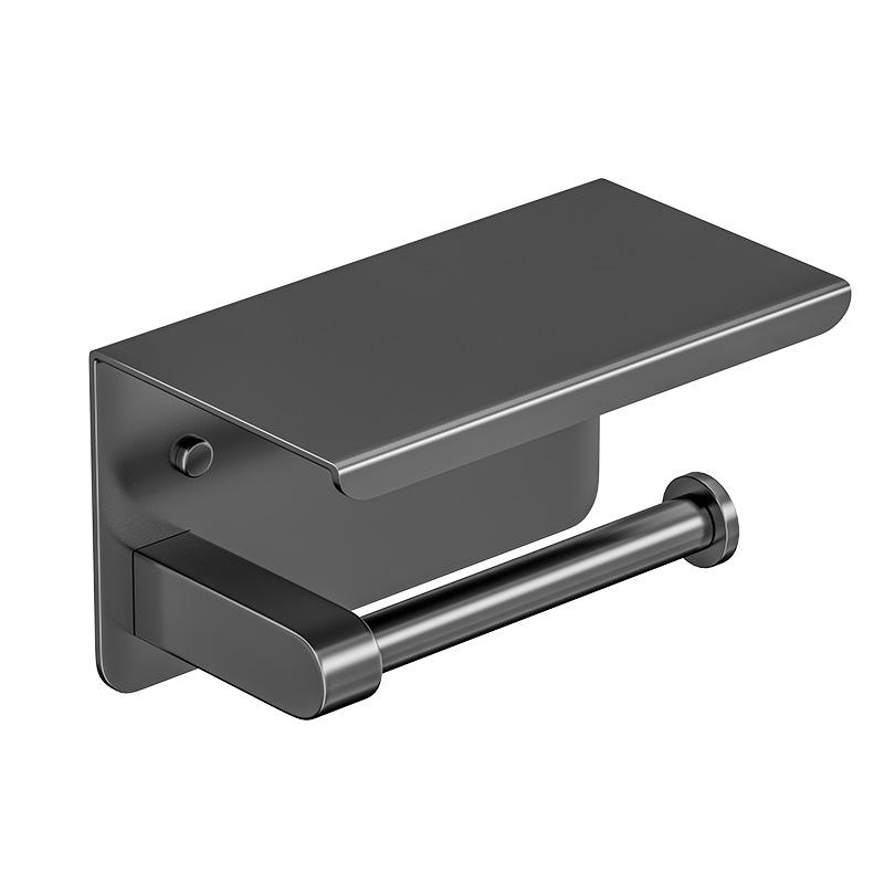 Wall-Mounted Waterproof Toilet Paper Holder with Storage