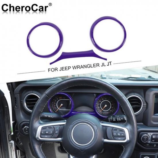 Purple Dashboard Decorative Frame Cover Trim For 2018-22 Jeep Wrangler JL JLU JT