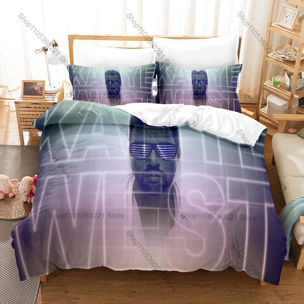 Legendary Hip Hop Rapper Ye Kanye West Graduation Bear Donda Yeezus Album Collage Bedding Set 1 Duvet Cover + 2 Pillowcases