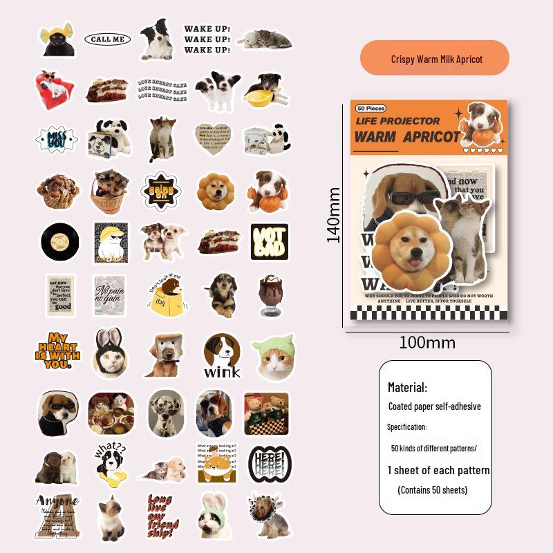 Jilü Yù Jiàn Eslite Life Projektor Serie - Koreanischer Stil DIY Journaling Sticker-Pack (50 Stück)