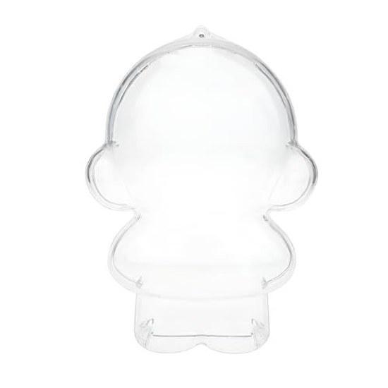 JUELREOU Panda Protective Acrylic Display Case Clear Storage Cover Silicone Strap Stand Only. Made PETG Material Yellowing Prevention Hinge Type Easy
