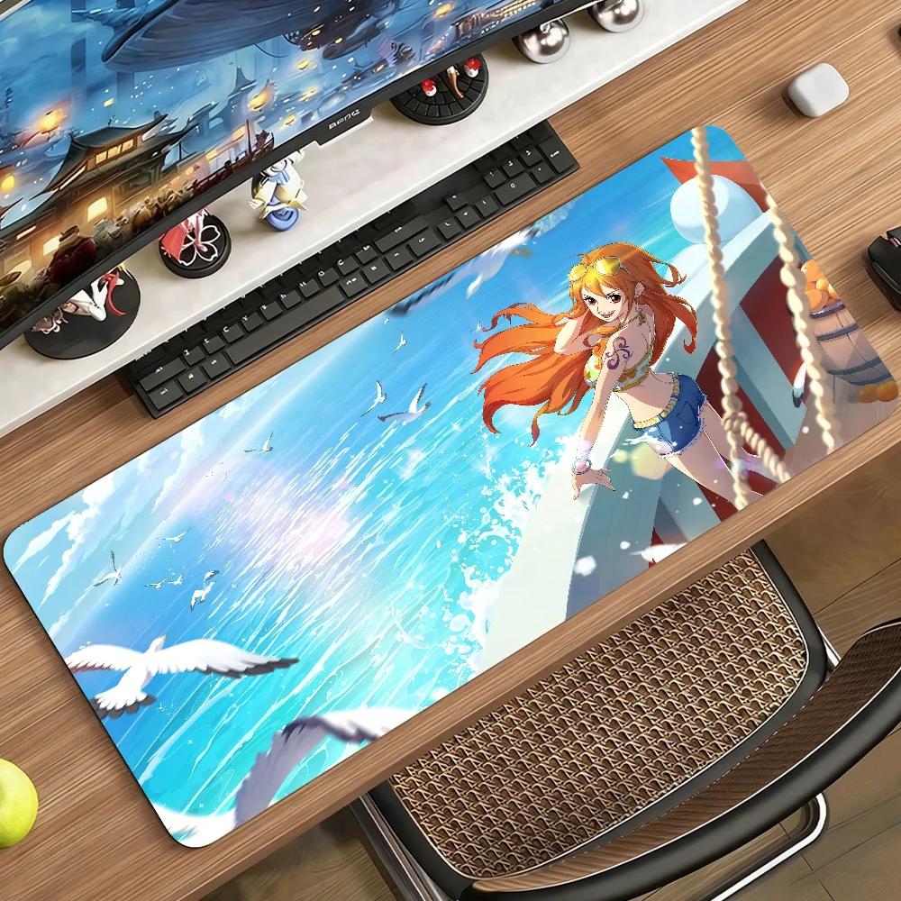 Anime O-One Piece-E Nami Mouse Pad Computer Laptop Rubber Non-slip Mouse Mat Mousepad Gamers Decoracion Desk Mat