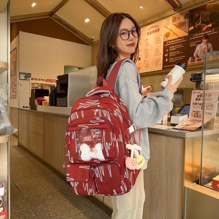 Schulranzen1011 Koreanische Version Mori-Serie Schulranzen mit großem Fassungsvermögen und hohem Wert für Mädchen, Mittelschüler und Grundschüler