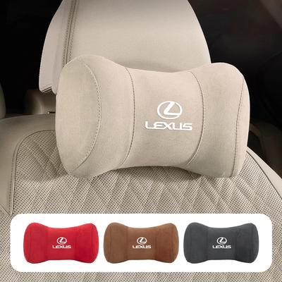 Car Seat Suede Memory Cotton Neck Pillow Headrest For Lexus GS IS LS500h ES260 ES300h RX350h NX260 UX260 LM LC RZ450e TX CT200h