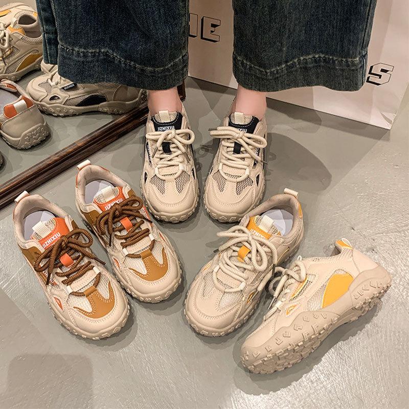 Siateczkowe niemieckie buty treningowe wiosna i lato nowe sznurowane antypoślizgowe miękka podeszwa wygodne studenckie buty sportowe i rekreacyjne damskie