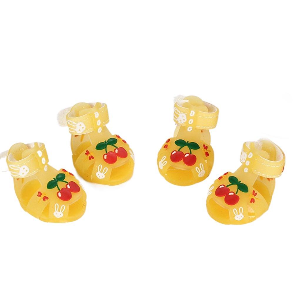 

Дихаюче взуття для домашніх тварин Круте взуття для котів і собак Креативне желе-взуття для домашніх тварин Домашня тварина size 3 жовтий