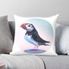 Puffin Seabird Square Pillowcase Polyester Linen Velvet Printed Zip Decor Throw Pillow Case Sofa Seater Cushion Cover