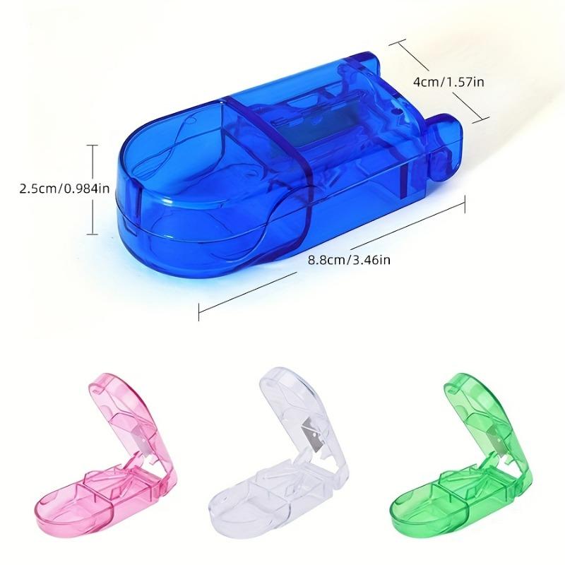 2 Stück tragbare Medizin-Schneide- und Teilbox - Präziser Tablettenteiler, für einfaches Medikamentenmanagement, reisefreundlich