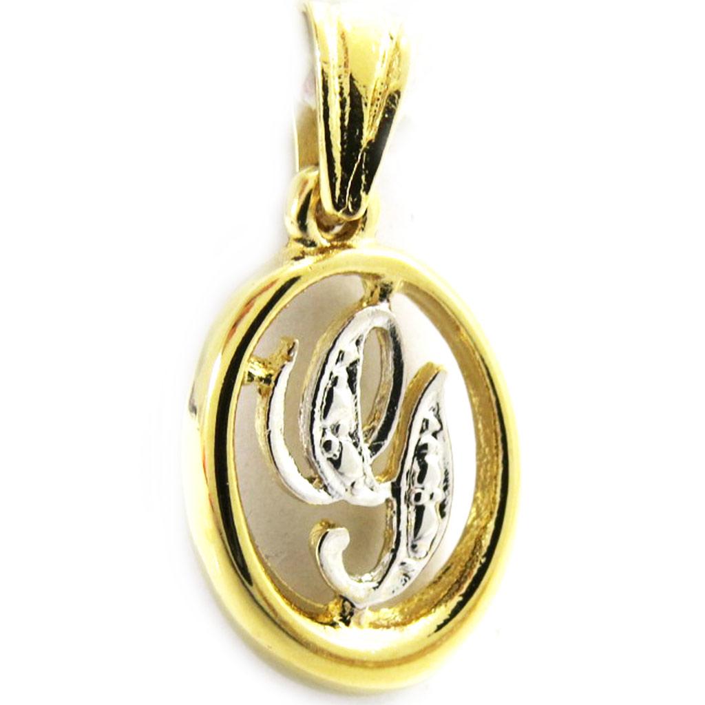 Les Trésors De Lily [G7628] - 2-tone 'Letter G' Gold Plated Pendant