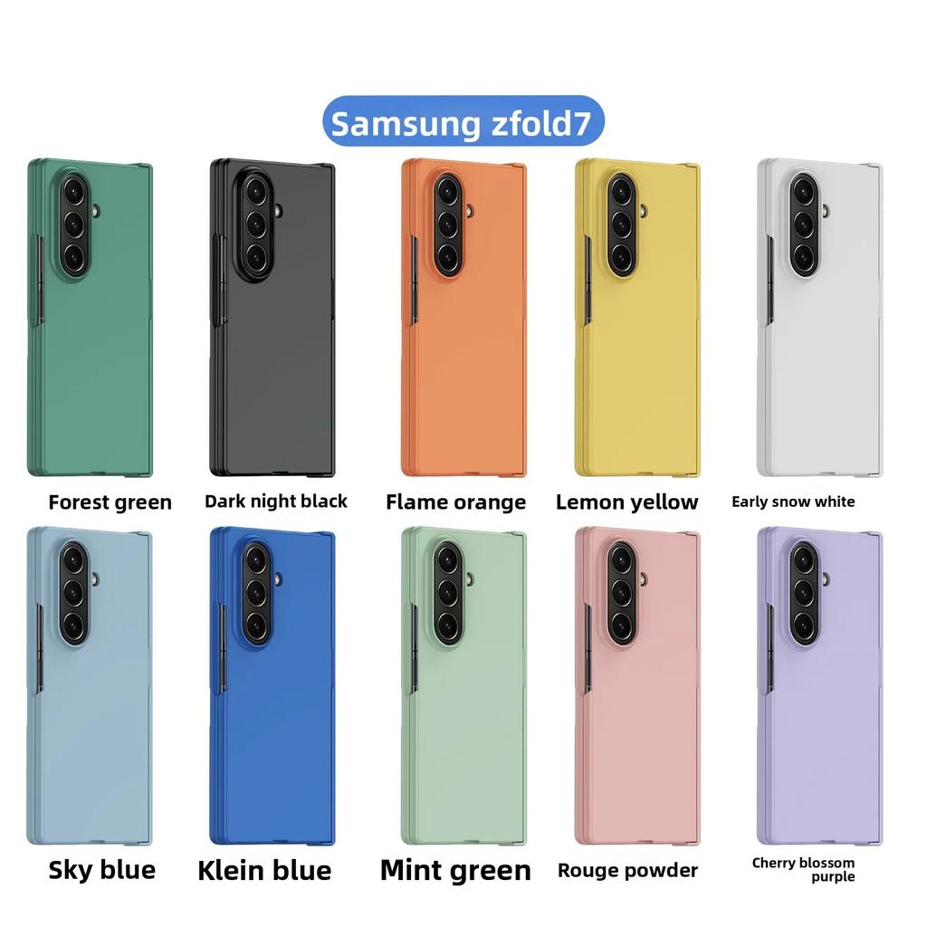 Skin Feel Slim Case for Samsung Z Fold 7 Flod 6 5 4 3 5G Zflod 5 flod4 Candy Plastic Fold Shockproof Hinge Protection Hard Cover