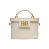 Bengi 19 Solid Color Magnetic Buckle Closure B Type Decoration Calfskin Handheld Shoulder Crossbody Bag Women Bags White 6301609