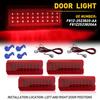 4X LED Interior Door Panel Light Courtesy Lamp For 99-07 Ford F-250 Super Duty A