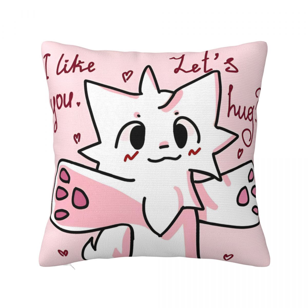 Подушка-квадрат Boykisser  Глупый кот  Наволочка Меховая наволочка для подушки Новинка Декор Наволочка для дома 45*45см 30cm x 30cm