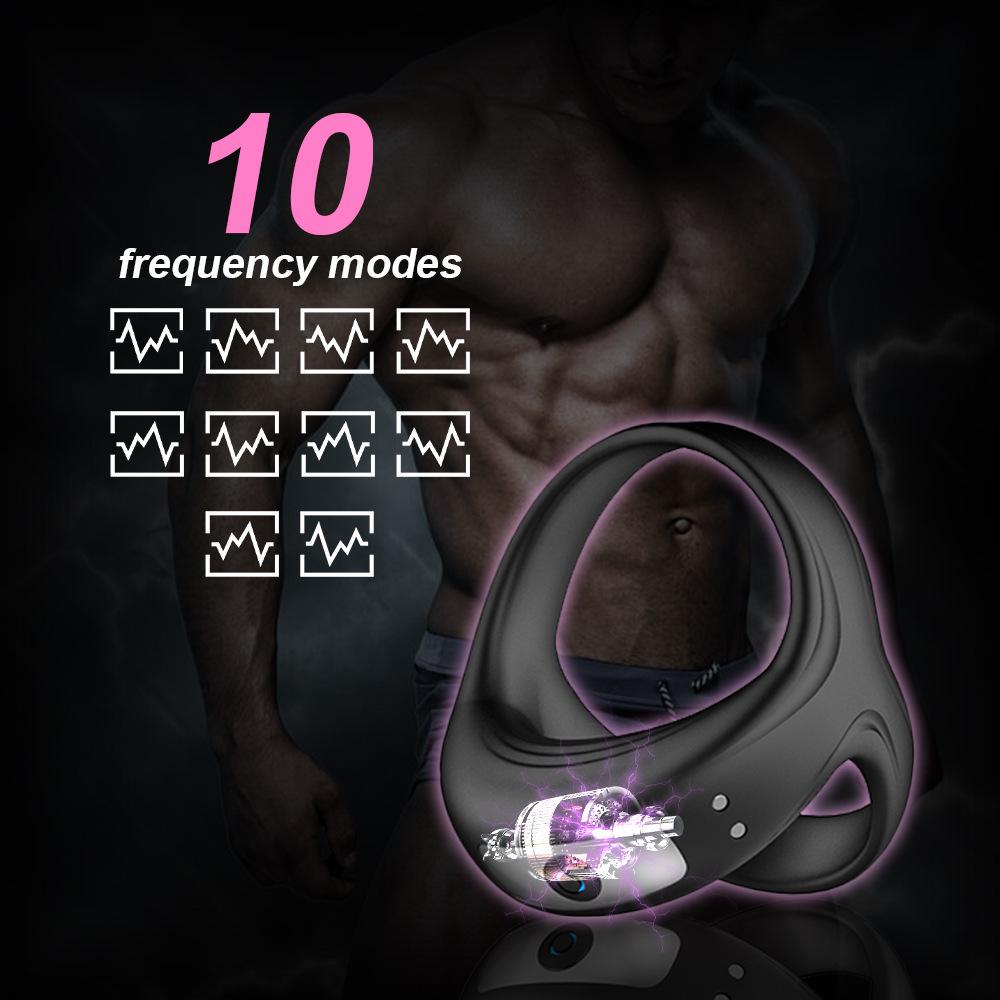 USB Rechargeable Vibrating Male Masturbator Ring