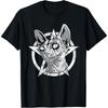 Black Metal Sphynx Cat Goth and Death Metal Sphinx Occult Men Women Girls Kids T-Shirt