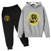 Frühling und Herbst Neuer Cobra Kai Hoodie Anzug Kinder Kapuzenpullover und Hosen Zweiteiliges Kinderbekleidungsset 4-14 Jahre Mädchen Jungen Kleidung