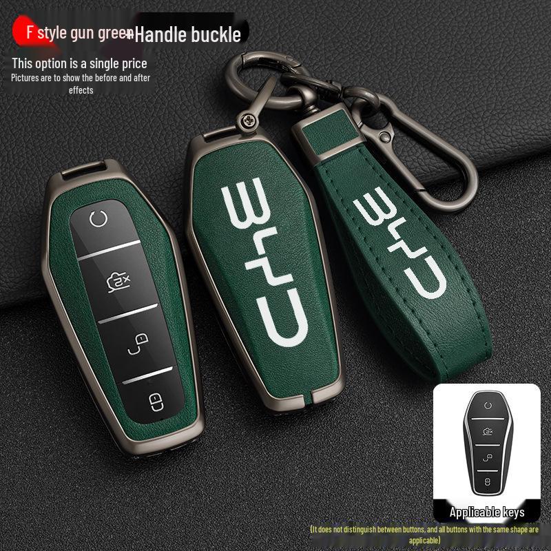 BYD Han Key Case for Qin Pro, Song Max, New Energy, Tang, Song Plus - Metal Shell Car Bag Buckle.
