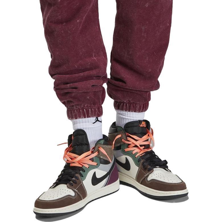 Jordan Knitted Sweatpants Men's Purple Moderate Cuffed Pants DR3089-680