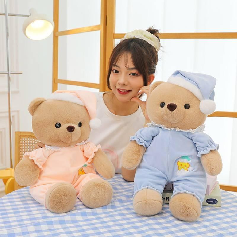 Adorable Plush Teddy Bear Doll Soft And Cozy Sleepwear Stuffed Animal For Kids