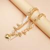 Two Tiers Chain Jewelry With Romance Oversized Heart Charm Sturdy Alloy Fashion Accessory