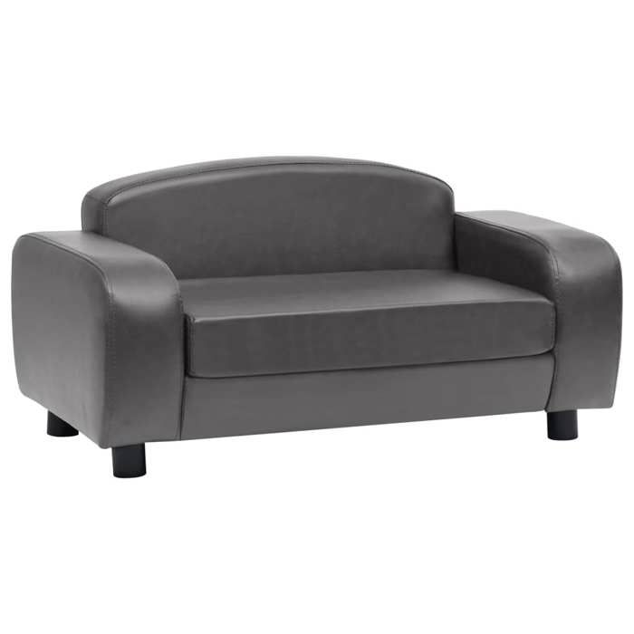 VidaXL Canapé pour Chien Gris 80x50x40 cm Similicuir Sofa pour Chat Animaux 170964
